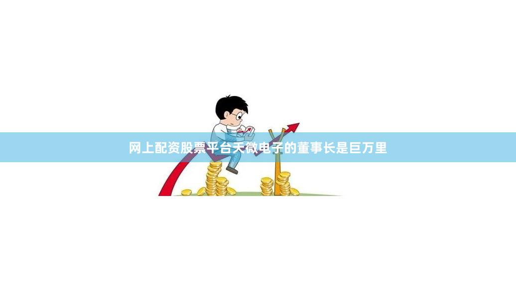 网上配资股票平台天微电子的董事长是巨万里